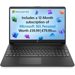 HP 15s-fq0501sa 15.6" Laptop - Intel®Pentium Silver, 128 GB SSD, Black, Black