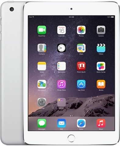 Refurbished: Apple iPad Mini 3rd Gen (A1599) 7.9” 128GB - Silver, WiFi B