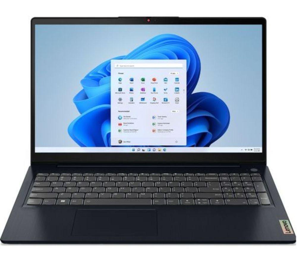 LENOVO IdeaPad 3i 15.6" Refurbished Laptop - Intel®Core i3, 128 GB SSD, Blue (Very Good Condition), Blue