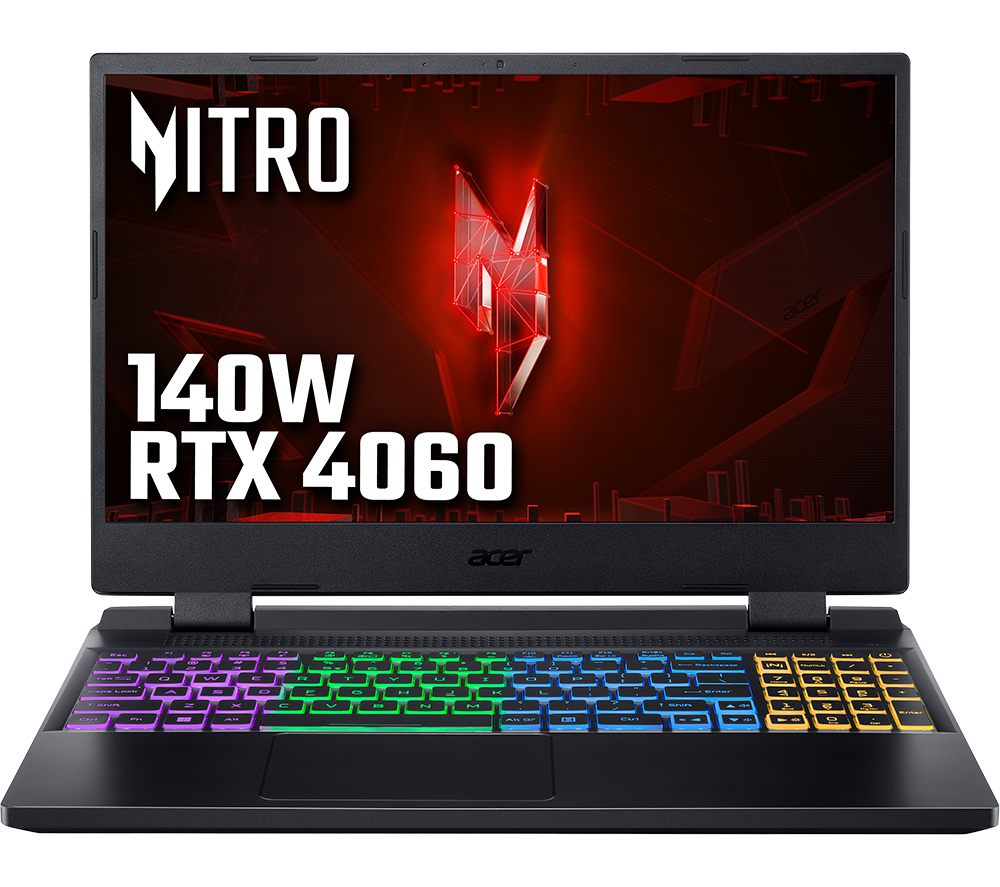 ACER Nitro 5 15.6" Gaming Laptop - Intel®Core i5, RTX 4060, 512 GB SSD, Black