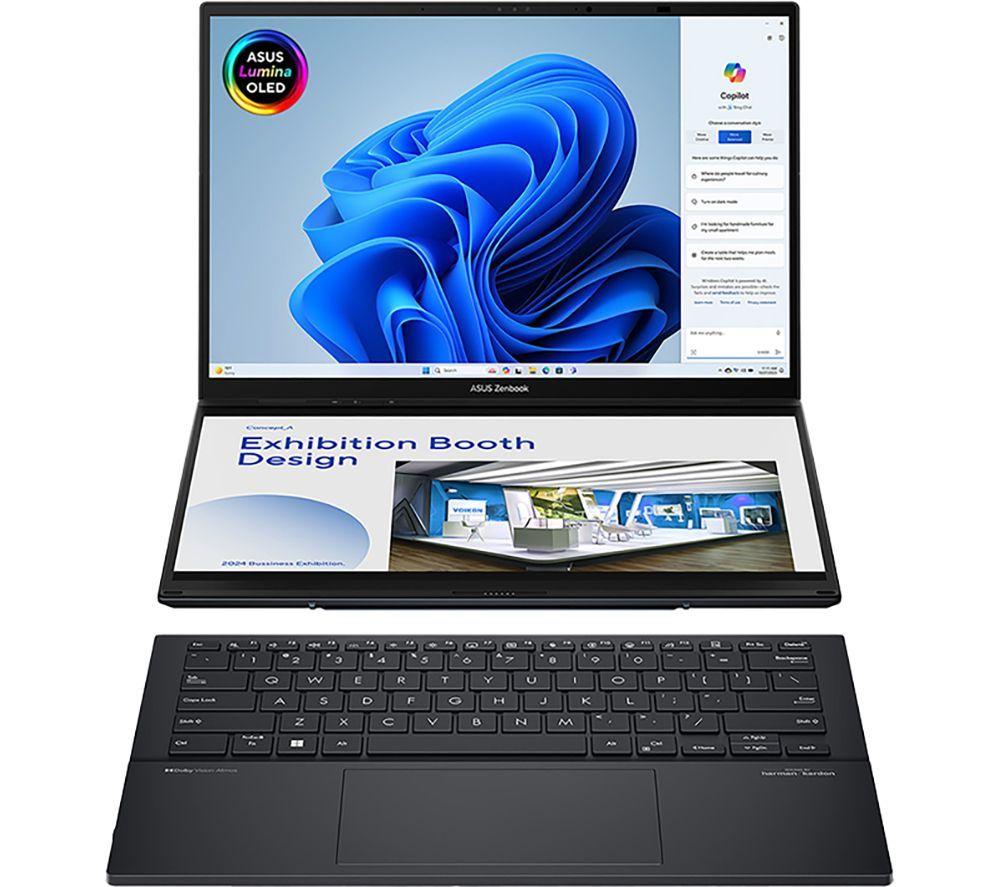ASUS Zenbook Duo 14" 2 in 1 Laptop - Intel®Core Ultra 7, 1 TB SSD, Grey, Silver/Grey