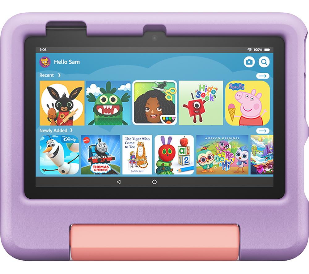 AMAZON Fire HD 8" Kids Tablet (2022) - 32 GB, Purple, Purple,Pink