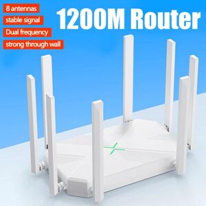 Meiteai Dual-Band Wireless Router Wifi Repeater with Firewall &8*5dBi High Gain Antennas WiFi Extender Signal Booster Wider Coverage Support AP Broadband