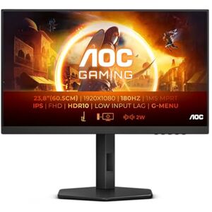 AOC Gaming 24G4X 24 Zoll FHD Monitor, 180 Hz, 1 ms, FreeSync Prem., G-Sync comp., HDR10 (1920x1080, HDMI, DisplayPort) schwarz