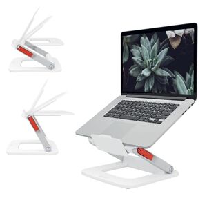Leitz höhenverstellbarer Laptopständer mit mehreren Winkeln, für 13“ 15“ Laptops, 6 voreingestellte Höhen- und Winkelkombinationen, kompakte Standfläche, Ergo-Sortiment, Weiß, 64240001