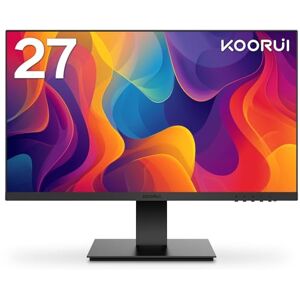 KOORUI 27 Zoll Monitor,Full HD (1920x1080), 75Hz, VA, 5ms, Augenpflege, Rahmenlos, Blaulichtfilter, HDMI, VGA, VESA 75x75