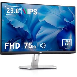 Dell S2421H 24 Zoll Full HD (1920x1080) Monitor, 75Hz, IPS, 4ms, AMD FreeSync, Eingebaute Lautsprecher, Ultradünner Rahmen, 2x HDMI, 3 Jahre Garantie, Silber