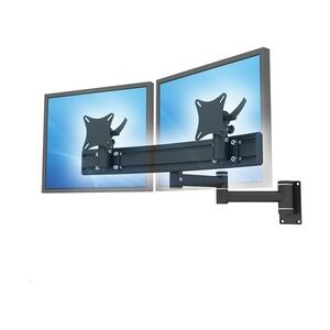 MonLines MWH229G TFT-Vario schwenkbarer Wandhalter für 2 Monitore mit Para System, schwarz
