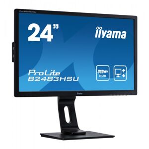 IIYAMA ProLite B2483HSU-B1DP schwarz 24 Zoll Full HD 1920x1080 VGA DVI DisplayPort Höhenverstellbar
