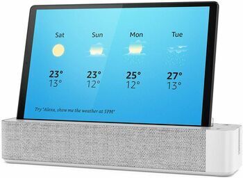 Lenovo Wie neu: Lenovo Smart Tab M10   32 GB   Platinum Grey   LTE   mit Lautsprecher