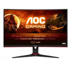 AOC C27G2ZE - Full HD VA Curved 240Hz Gaming Monitor - 27 tommer
