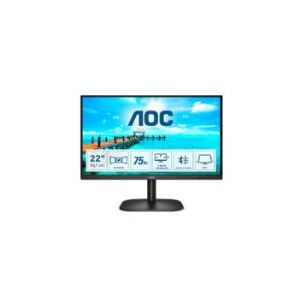 AOC 22B2H/EU - LED-skærm - 22 (21.5 til at se) - 1920 x 1080 Full HD (1080p) @ 75 Hz - VA - 200 cd/m² - 3000:1 - 4 ms - HDMI, VGA - sort