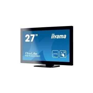iiyama ProLite T2736MSC-B1 - LED-skærm - 27 - touchscreen - 1920 x 1080 Full HD (1080p) @ 60 Hz - A-MVA - 300 cd/m² - 3000:1 - 4 ms - HDMI, VGA, DisplayPort - højtalere - sort