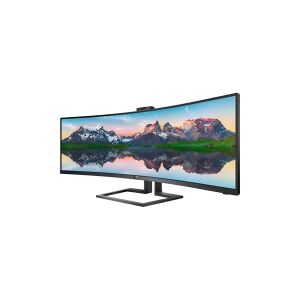 Philips Brilliance P-line 499P9H - LED-skærm - kurvet - 49 (48.8 til at se) - 5120 x 1440 Dual Quad HD @ 60 Hz - VA - 450 cd/m² - 3000:1 - DisplayH