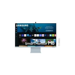 Samsung S32BM80BUU - M8 Series - LED-skærm - Smart - 32 - 3840 x 2160 4K @ 60 Hz - VA - 400 cd/m² - 3000:1 - HDR10, HDR10+ - 4 ms - Micro HDMI, USB-C - højtalere - blå