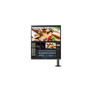 LG Electronics LG DualUp Ergo 28MQ780-B - LED-skærm - 28 (27.6 til at se) - 2560 x 2880 SDQHD @ 60 Hz - Nano IPS - 300 cd/m² - 1000:1 - HDR10 - 5 ms - 2xHDMI, DisplayPort, USB-C - højtalere - tekstureret trækulsgrå