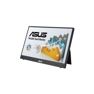 ASUS ZenScreen Touch MB16AHT - LED-skærm - 16 (15.6 til at se) - bærbar - touchscreen - 1920 x 1080 Full HD (1080p) @ 60 Hz - IPS - 250 cd/m² - 700:1 - 5 ms - Mini HDMI, 2xUSB-C - højtalere - mørkegrå
