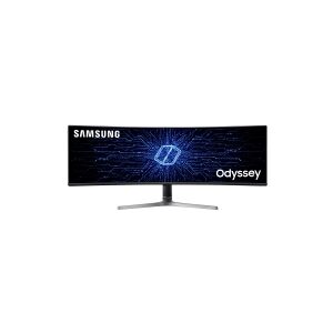 Samsung C49RG94SSP - CRG9 Series - QLED-monitor - gaming - kurvet - 49 (48.8 til at se) - 5120 x 1440 Dual Quad HD @ 120 Hz - VA - 1000 cd/m² - 3000:1 - DisplayHDR 1000 - 4 ms - HDMI, 2xDisplayPort - charcoal black