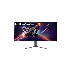 LG Electronics LG UltraGear 45GR95QE-B - OLED-monitor - gaming - kurvet - 45 (44.5 til at se) - 3440 x 1440 WQHD @ 240 Hz - 200 cd/m² - HDR10 - 0.03 ms - 2xHDMI, DisplayPort - sort