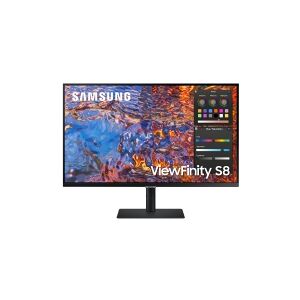 Samsung ViewFinity S8 S32B800PXP - S80PB Series - LED-skærm - 32 - 3840 x 2160 4K @ 60 Hz - IPS - 350 cd/m² - 1000:1 - DisplayHDR 600 - 5 ms - HDMI, DisplayPort, USB-C - sort