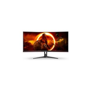 AOC G2 CU34G2XE/BK, 86,4 cm (34), 3440 x 1440 pixel, Wide Quad HD, LCD, 1 ms, Sort, Rød