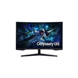 Samsung Odyssey G5 S32CG552EU - G55C Series - LED-skærm - gaming - kurvet - 32 - 2560 x 1440 QHD @ 165 Hz - VA - 300 cd/m² - 2500:1 - HDR10 - 1 ms - HDMI, DisplayPort - sort