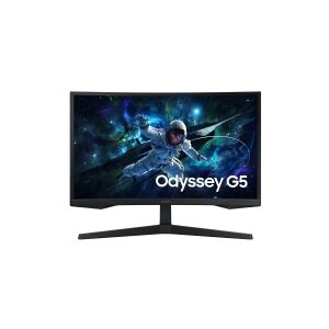 Samsung Odyssey G5 S27CG554EU - G55C Series - LED-skærm - gaming - kurvet - 27 - 2560 x 1440 QHD @ 165 Hz - VA - 300 cd/m² - 2500:1 - HDR10 - 1 ms - HDMI, DisplayPort - sort
