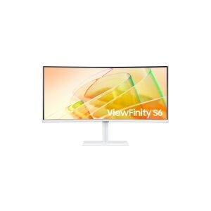 Samsung ViewFinity S6 S34C650TAU - S65TC Series - LED-skærm - kurvet - 34 - 3440 x 1440 UWQHD @ 100 Hz - VA - 350 cd/m² - 3000:1 - HDR10 - 5 ms - 2x Thunderbolt 4, HDMI, DisplayPort - højtalere - varm hvid