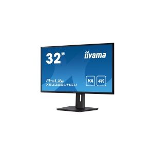 iiyama ProLite XB3288UHSU-B5 - LED-skærm - 32 (31.5 til at se) - 3840 x 2160 4K @ 60 Hz - VA - 300 cd/m² - 3000:1 - 3 ms - 2xHDMI, DisplayPort - højtalere - sort, mat