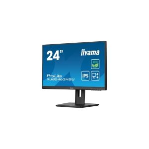 iiyama ProLite XUB2463HSU-B1 - LED-skærm - 24 (23.8 til at se) - 1920 x 1080 Full HD (1080p) @ 100 Hz - IPS - 250 cd/m² - 1300:1 - 3 ms - HDMI, DisplayPort - højtalere - sort, mat