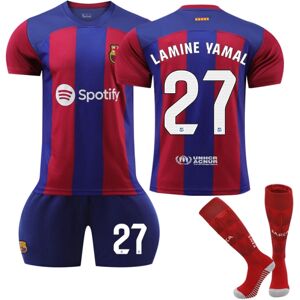 23-24 Barcelona Home Børnefodboldtrøje nr. 27 Yamal W 20