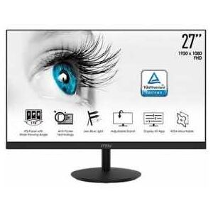 Monitor Led Ips 27  Msi Pro Mp271 Negro Altavoces/5Ms/Fhd/6 9S6-3Pa2Ct-001