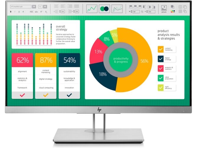 HP Monitor HP EliteDisplay E223 (21.5'' - Full HD - LED)