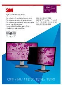 3M High Clarity Privacy Filter for 20.0inch Widescreen Monitor 16:9 aspect ratio