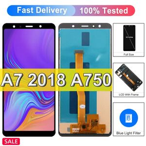 sinmaytai AAA + Qualité A750 TFT Affichage Pour Samsung A7 2018 affichage SM-A750F Execute F Écran Avec Cadre