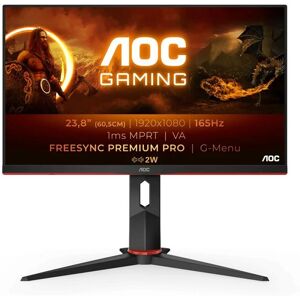 24G2SAE/BK moniteur d'ordinateur 60,5 cm (23.8) 1920 x 1080 pixels Full hd Noir, Rouge - AOC - Publicité