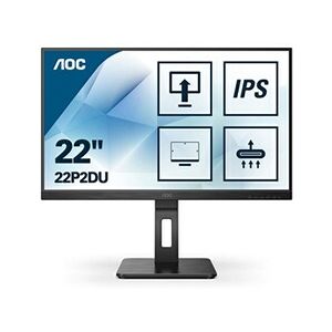 AOC 22P2DU - Ecran LED - 21.5" - 1920 x 1080 Full HD (1080p) @ 75 Hz - IPS - 250 cd/m² - 1000:1 - 4 ms - HDMI, DVI, VGA - haut-parleurs - noir - Publicité