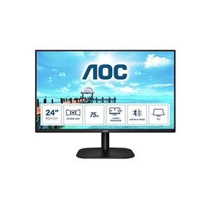 AOC 24B2XH/EU - Ecran LED - 24" (23.8" visualisable) - 1920 x 1080 Full HD (1080p) @ 75 Hz - IPS - 250 cd/m² - 1000:1 - HDMI, VGA - noir - Publicité