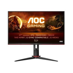 AOC Gaming 27G2SPU/BK - Ecran LED - jeux - 27" - 1920 x 1080 Full HD (1080p) @ 165 Hz - IPS - 250 cd/m² - 1 ms - 2xHDMI, VGA, DisplayPort - Publicité