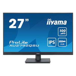 Iiyama XU2792QSU-B6 Bureautique 27'' ULTRA MINCE 2560x1440, 100Hz, dalle IPS, 250 cd/m², ACR, Haut-parleurs, HUB-USB  x4 3.2, HDMI, DisplayPort, 1ms - Publicité