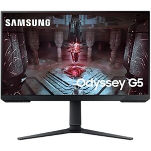 Ecran 27'' Samsung S27CG510EU Gaming Odyssey G5 Noir QHD 2560x1440 VA 16:9 1ms 300cd/m² 165Hz 2xHDMI DisplayPort USB Pied HAS PIVOT - Neuf - Publicité