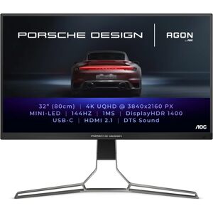 AOC Porsche PD32M LED display 80 cm (31.5 ) 3840 x 2160 pixels 4K Ultra HD IPS Noir, Gris - Neuf - Publicité