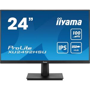 Ecran IIYAMA 24  IPS 16:9 0.4ms 1920x1080 ULTRA MINCE 100Hz  250 cd/m² Haut-parleurs 1xHDMI 1xDisplayPort USB-HUB (4x 3.2) TCO cable HDMI - Neuf