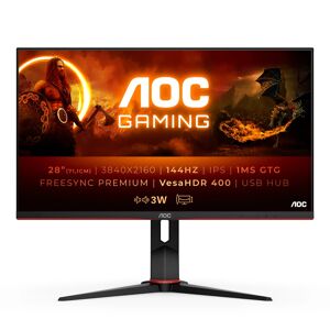 AOC G2 U28G2XU/BK écran plat de PC 71,1 cm (28 ) 3840 x 2160 pixels 4K Ultra HD LED Noir, Rouge - Neuf - Publicité