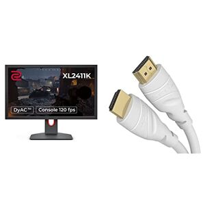 BenQ Moniteur de Gaming Zowie XL2411K 24 Pouces 144 Hz / 1080p / Compatible PS5 et Xbox 120 fps/Dalle TN Native avec réponse Rapide/DyAcTM & KabelDirekt – 1 m – Câble HDMI 4K - Publicité