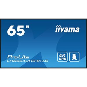 IIYAMA LFD 65 Dalle IPS 24/7 3840x2160 DVI VGA 3xHDMI 2xHP 1xDP 2xUSB 1xMini Jack 500cd/m² Paysage/Port 8ms MediaPlayer VESA 400x400 LH6554UHS-B1AG - Publicité