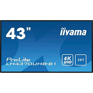 IIYAMA LH4370UHB-B1 Affichage de Messages Panneau Plat de signalisation numérique 108 cm (42.5") VA 4K Ultra HD Noir Intégré dans Le processeur Android 9.0 - Publicité