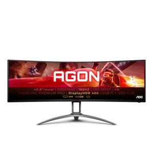 AOC Monitor Agon Gaming AG493UCX2-49 Dual QHD, USB-C 165Hz, VA, 1ms, FreeSync Premium Pro, FlickerFree, Low Blue Mode (5120x1440, 400cd/m, HDMI 3x3.0, Displayport 1x1.4) - Publicité