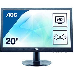 AOC ' moniteurs m2060swq – Moniteur de 19.53 (Résolution 1920 x 1080 Pixels, Technologie WLED, Contraste 3000 : 1, 5 ms, VGA), Couleur Noir - Publicité