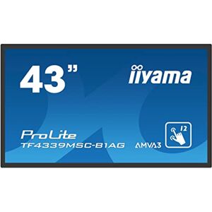 IIYAMA Prolite TF4339MSC-B1AG Moniteur à écran Tactile 109,2 cm (43") 1920 x 1080 Pixels Plusieurs Pressions Multi-utilisateur Noir - Publicité